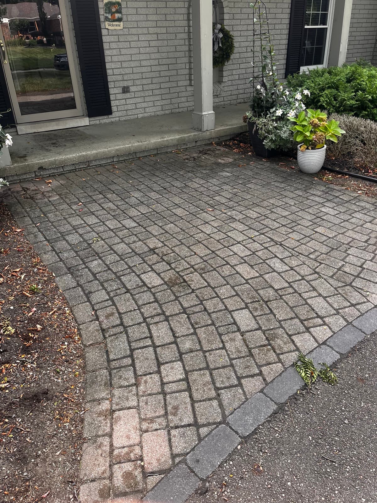 Before — Paver Entryway · Pressure Washing