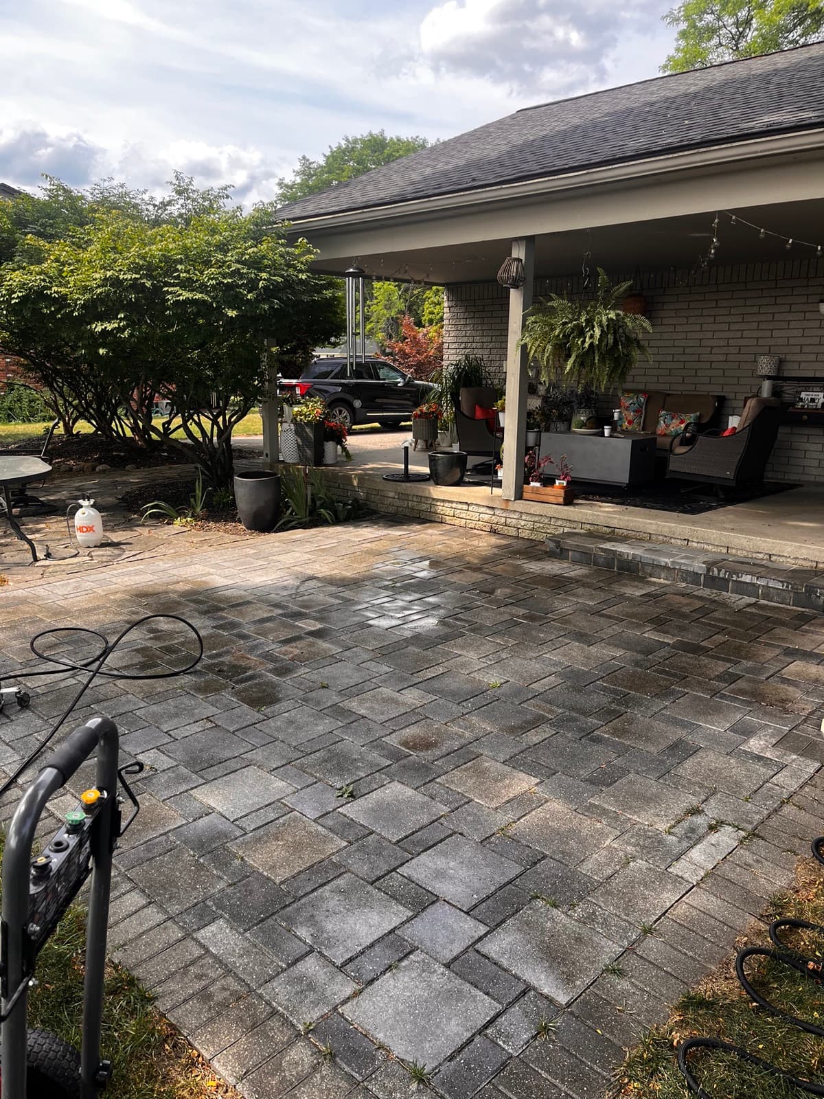 Before — Paver Patio · Surface Cleaning