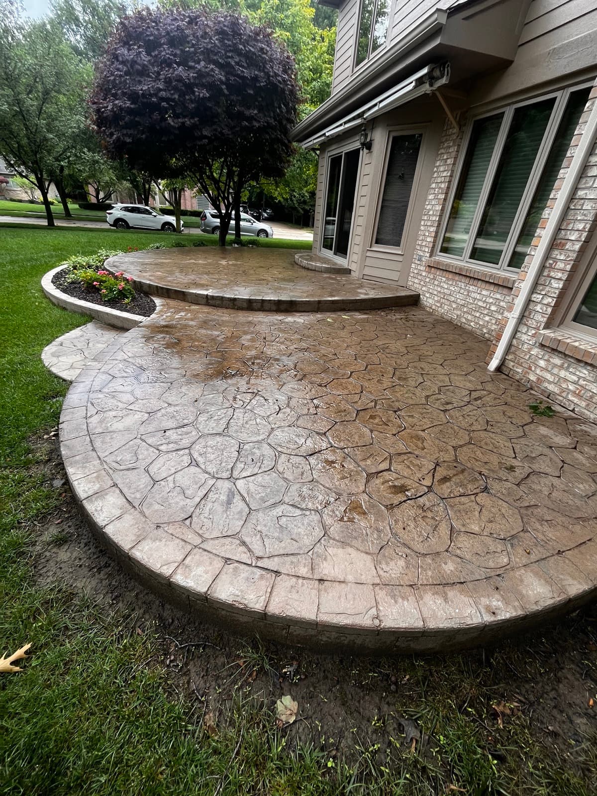 Before — Stamped Patio · Surface Cleaning